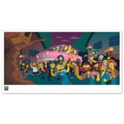 Simpsons Movie Angry Mob Paper Giclee