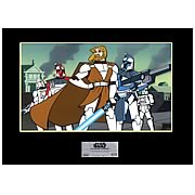 SW Clone Wars: General Kenobi Framed Sericel