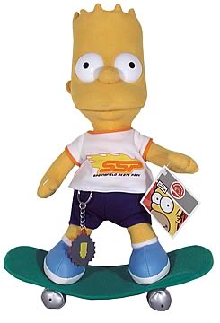 Bart Simpson Skateboarding Plush