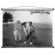 Three Stooges Goofy Golfers Wall Scroll