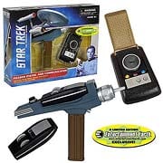 EE Exclusive Star Trek Classic Gold Phaser and Communicator