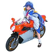Mahoromatic Mahoro-San & Sportsbike Statue