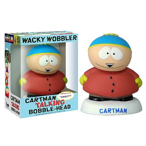 Bobblehead Perry The Platypus. Dude, this talking bobble head is too frickin' sweet! TV sitcom South Park's own Cartman Wacky Wobbler talks. He bobs and nods and says "Sweet" when you
