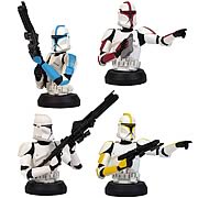 Star Wars AOTC Clone Trooper Bust-Ups 4-Pack