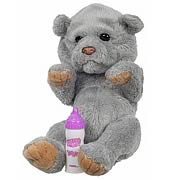 Furreal Friends Newborn  Grey Bear with Purple Bottle