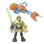 Star Wars Playskool Jedi Force Luke with Speeder Bike