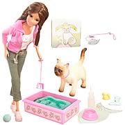 Barbie Teresa Doll and Mika Cat Set