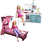 Barbie Furniture and Doll Gift Set Case