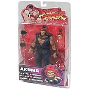 Street Fighter Akuma Red Hair and Blue Outfit Action Figure