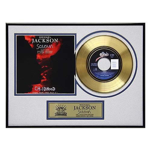 MICHAEL JACKSON Scream Framed Gold Record