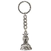 Star Wars 3D Yoda on rock  Pewter Keychain