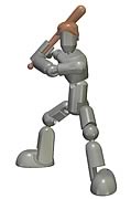 Stikfas G2 Alpha Male Baseball Player - Grey