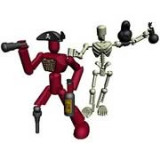 Stikfas Alpha Male Pirate with Skeleton
