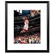 Michael Jordan Signed Slamming Photo