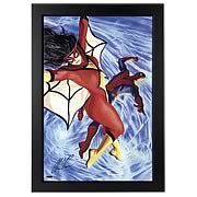 Alex Ross Spider-Man and Spider-Woman Framed Signed Giclee