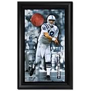 Peyton Manning Signed Colts Breaking Through Framed Display