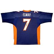 John Elway Signed Denver Broncos Unframed Home Blue Jersey