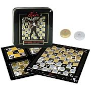 Elvis Checkers & Tic Tac Toe Tin