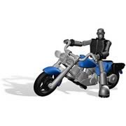 Stikfas Classic Alpha Male with Motorcycle