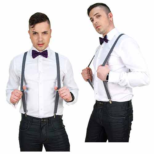 Doctor Who Eleventh Doctor Purple Suspenders