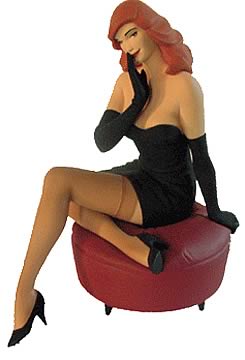 Pin-up On Red Ottoman Statue