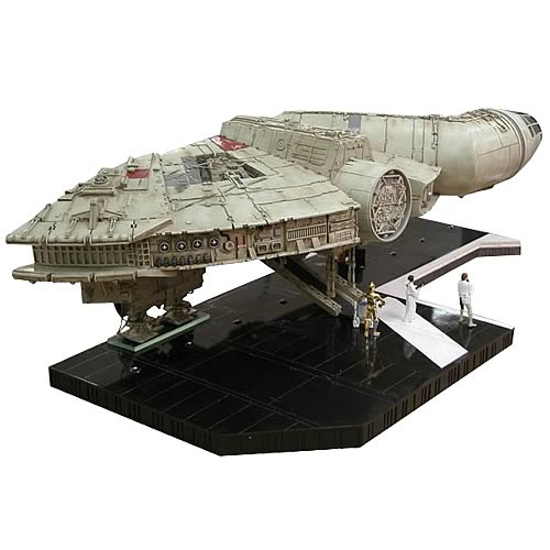 Millennium Falcon, Death Star, and Mouse Droid Statue Set