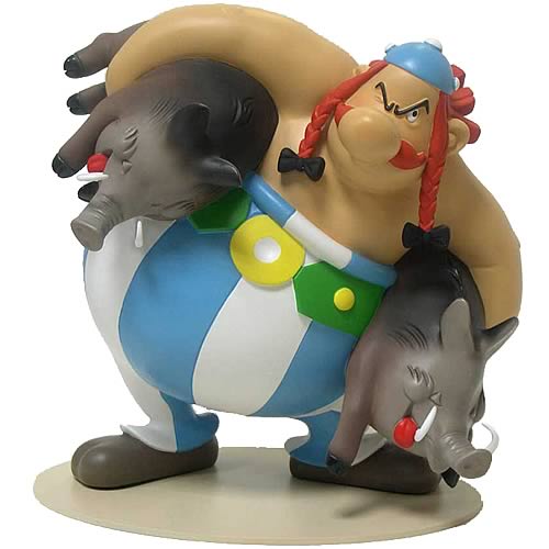 Asterix Ob&eacute;lix and Boars Statue, Asterix, Statues, Leblon Delienne