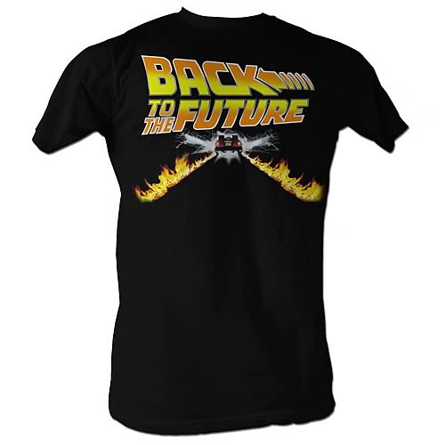 Back to the Future Car Speeding Black T-Shirt