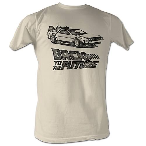 Back to the Future DMC Ink Tan T-Shirt