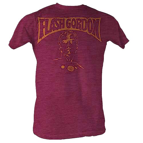 Flash Gordon Flash Bust Red Heather T-Shirt