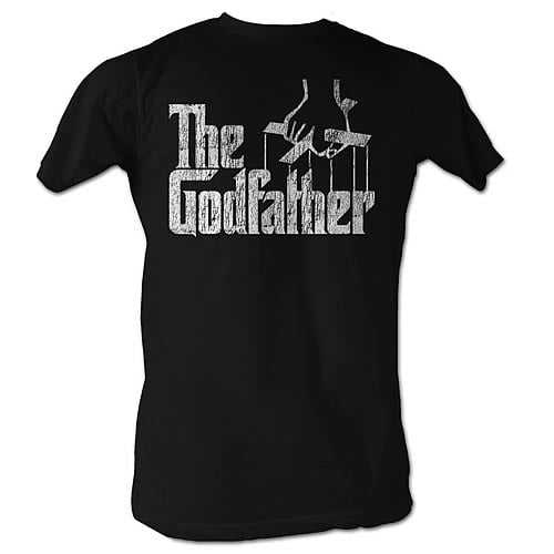 Godfather Distress Logo Copy Black T-Shirt