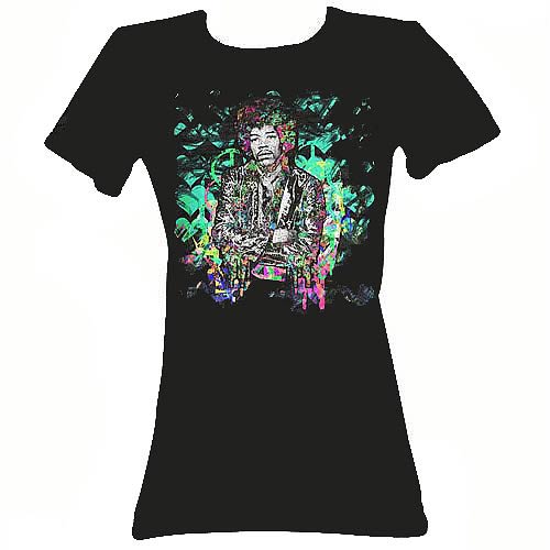 Jimi Hendrix Peace Love Jimi Black T-Shirt