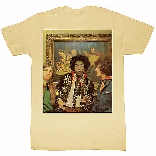 Jimi Hendrix At A Hotel Tan T-Shirt