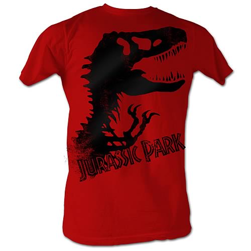 Jurassic Park Dinosaur Silhouette Red T-Shirt