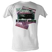 Knight Rider Halftone White T-Shirt