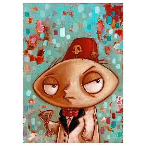 Family Guy Shriner Stewie Framed Canvas Giclee