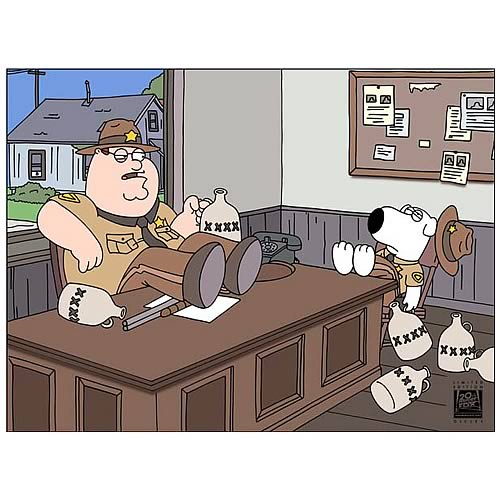 Family Guy Sheriff and Deputy Paper Giclee Print