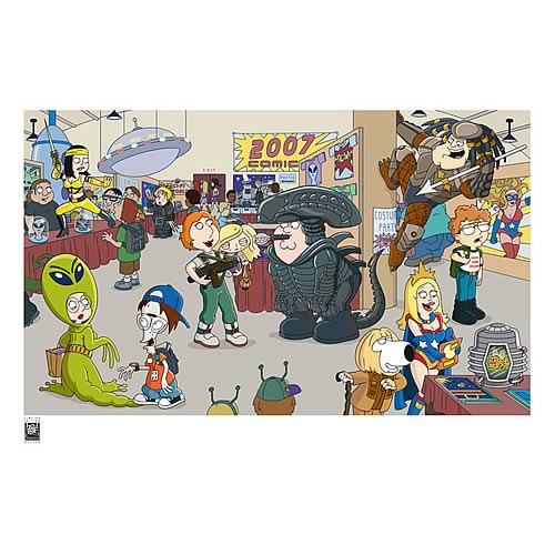 Family Guy / American Dad Comic-Con Paper Giclee Print