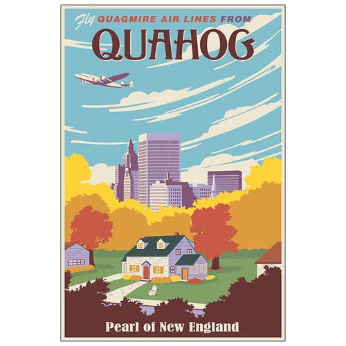 Family Guy Quahog the Pearl of New England Paper Giclee