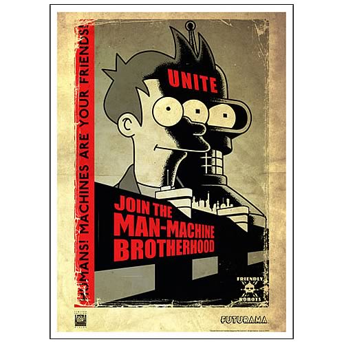 Futurama Machines Are Your Friends Paper Giclee Print