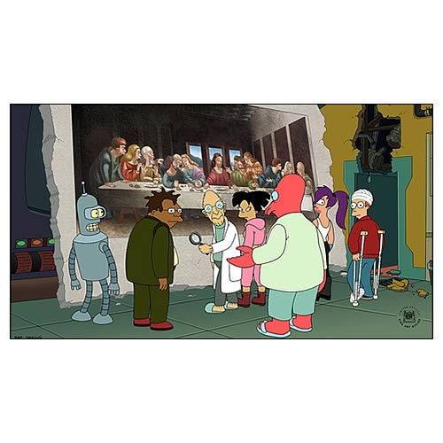 Futurama The Duh-Vinci Code Paper Giclee Print