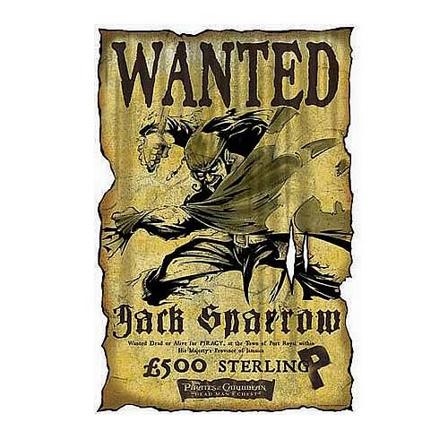 Pirates 2 Jack Sparrow Dead or Alive Unframed Giclee Print