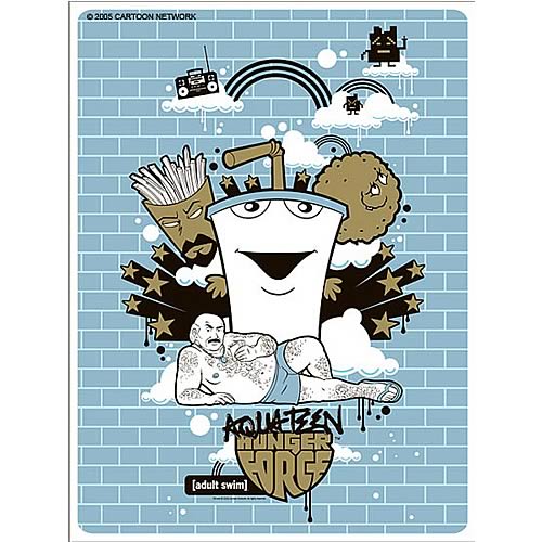 Aqua Teen Hunger Force Blue Brick Silkscreen Print