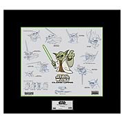 Star Wars Clone Wars Yoda Persona Framed Hand Painted Cel