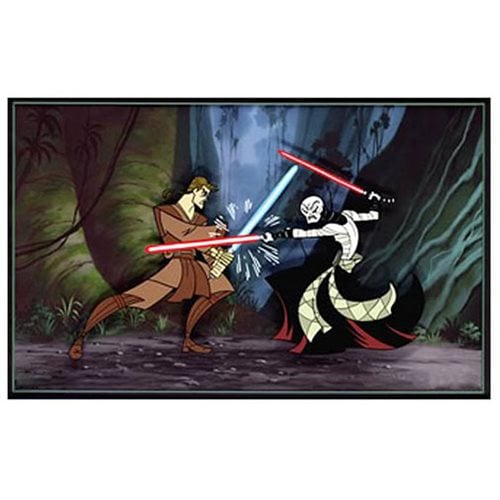 SW Clone Wars: Anakin vs. Asajj Hand Painted Cel