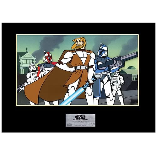 SW Clone Wars: General Kenobi Framed Sericel