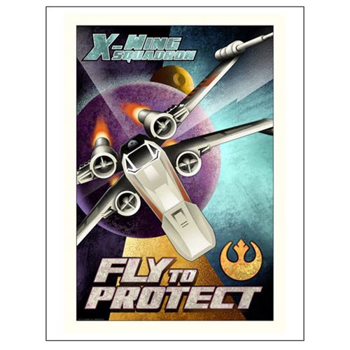 Star Wars Fly to Protect Paper Giclee Art Print