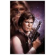 Star Wars With You: Han Solo & Chewbacca Paper Giclee Print