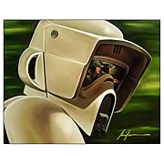 Star Wars Biker Scout Paper Giclee Print