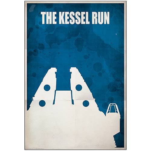 Star Wars Millennium Falcon Kessel Run Paper Giclee Print